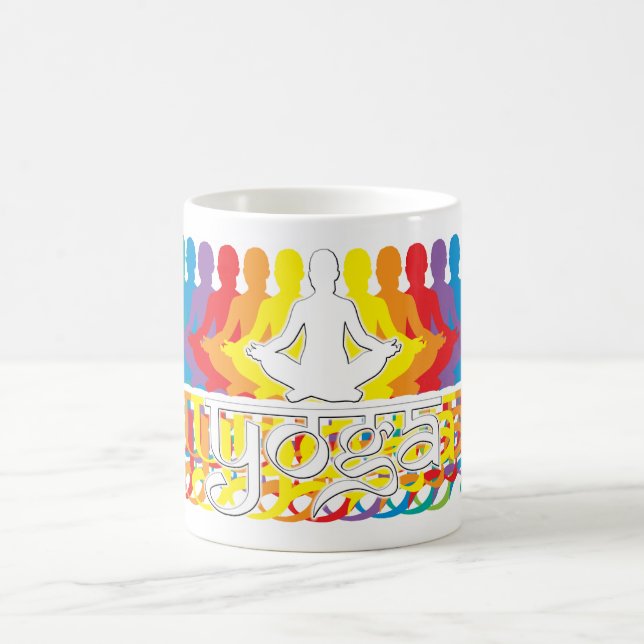 Taza De Café Yoga Rainbow Intentions Coffee Mug (Centro)