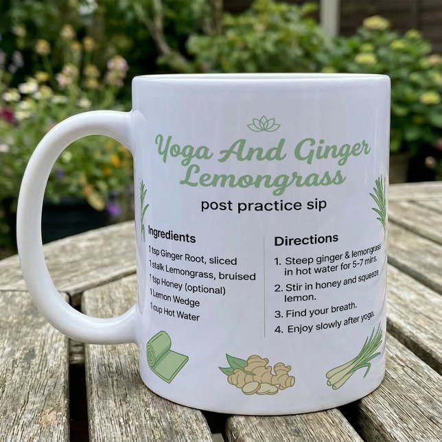 Taza De Café Yoga Tea Recipe Ginger Lemongrass (Subido por el creador)