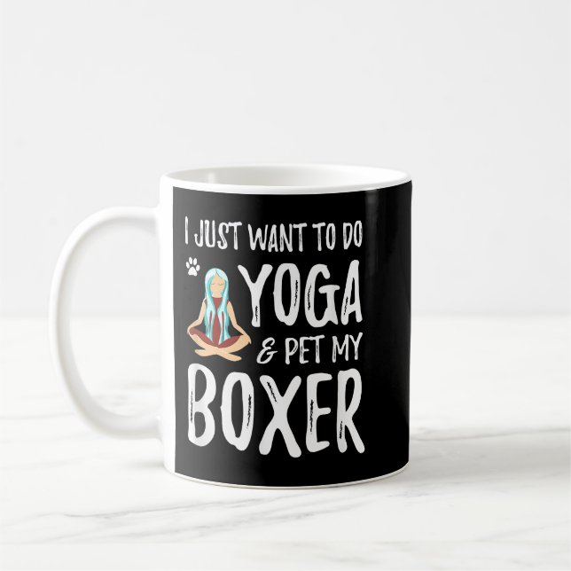 Taza De Café Yoga y boxeador para divertida idea de regalo de m (Izquierda)
