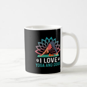 Taza De Café Yoga y perros meditación mujeres yoga dicho divert