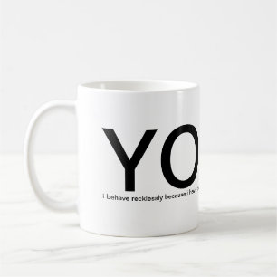 Taza De Café ¡YOLO - usted vive solamente una vez! ayúdeme po