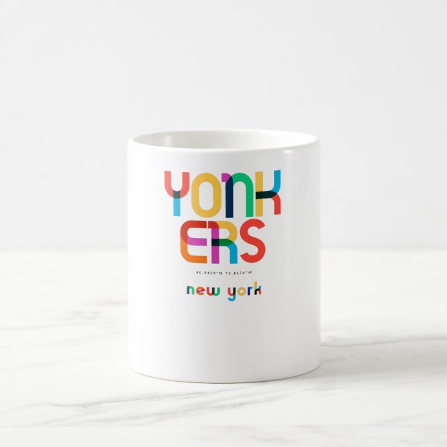 Taza De Café Yonkers New York Mid Century, Pop Art, (Centro)