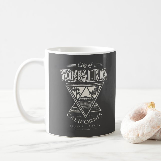 TAZA DE CAFÉ YORBA LINDA - NARANJA CALIFORNIA (Con donut)