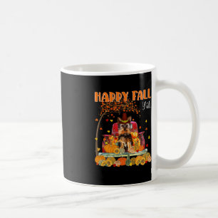 Taza De Café Yorkie Dog Otumn Fall Truck Mappe Thanksg