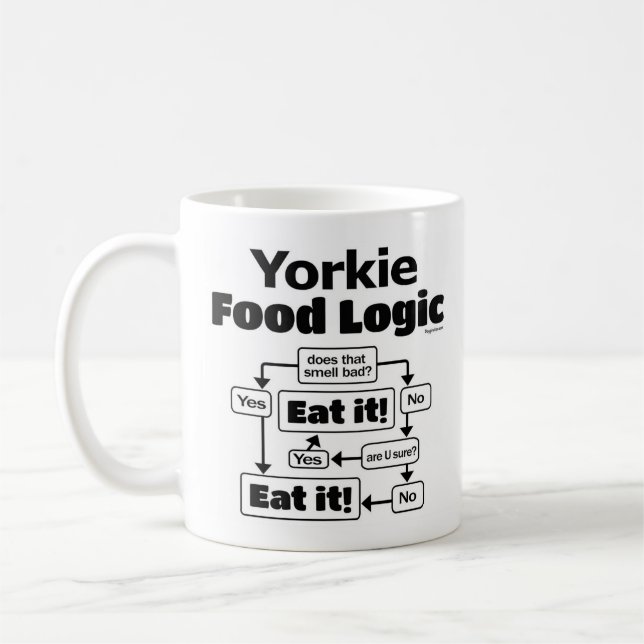 Taza De Café Yorkie Food Logic (Izquierda)