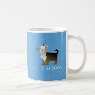 Taza De Café Yorkie Get Well Design