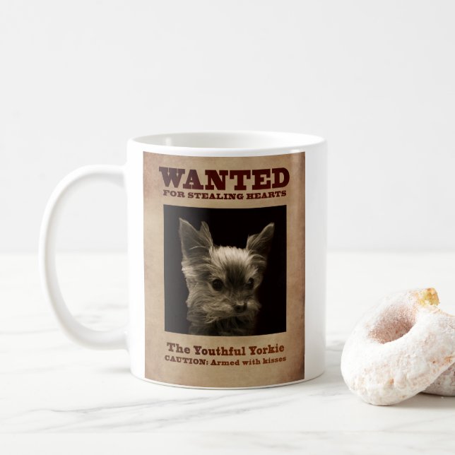 Taza De Café Yorkie_ joven (Con donut)