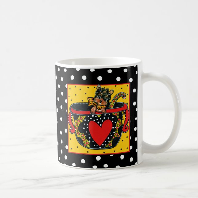 Taza De Café Yorkie Poo (Derecha)