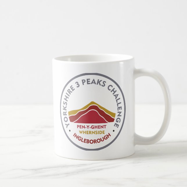 Taza De Café Yorkshire 3 Peaks Challenge Hiking Route (Derecha)