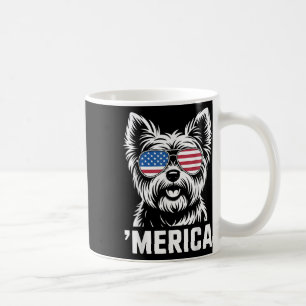 Taza De Café Yorkshire Terrier 4 de Julio ‘merica Patriótico