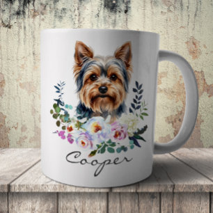 Taza De Café Yorkshire Terrier acuarela