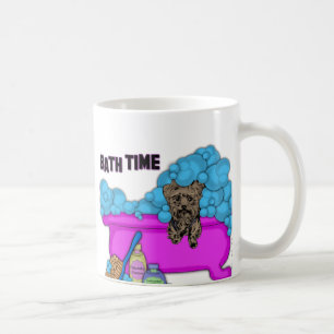 Taza De Café Yorkshire Terrier en tina de baño