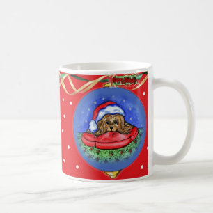 Taza De Café Yorkshire Terrier Navidad