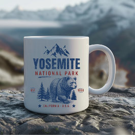 Taza De Café Yosemite National Park Vintage Bear T-Shirt