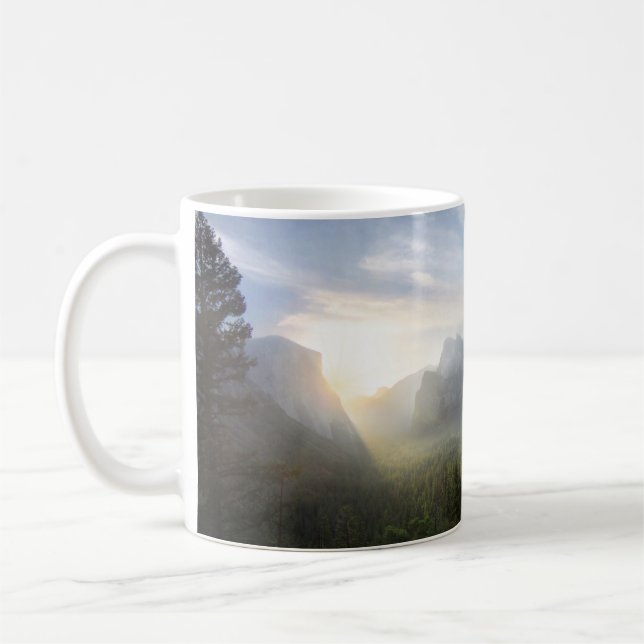 Taza De Café Yosemite Valley Sunrise desde el punto de inspirac (Izquierda)