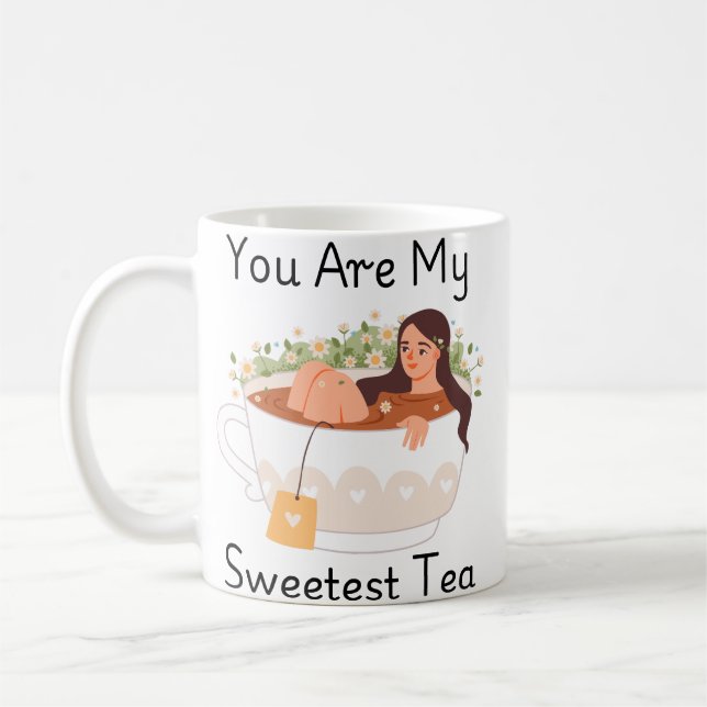Taza De Café You Are My Sweetest Tea Cute Aesthetic Classic Mug (Izquierda)
