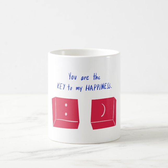 Taza De Café You Are The Key To My happines Valentine Typograpy (Centro)