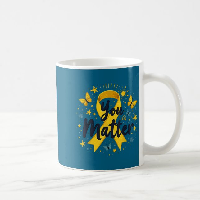 Taza De Café You Matther Suicide Prevention Awareness Yellow Ri (Derecha)