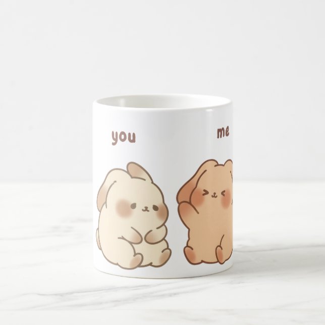 Taza De Café You & Me Cute Bunny Mug (Centro)