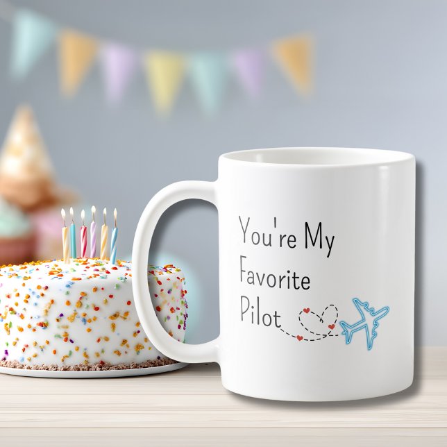 Taza De Café You’re My Favorite Pilot Airplane Heart Travel  (Subido por el creador)