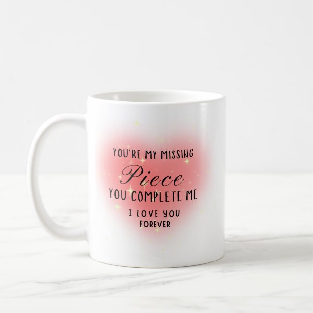 Taza De Café You’re My Missing Piece Personalize (Izquierda)