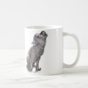 Taza De Café Young Howling Wolf