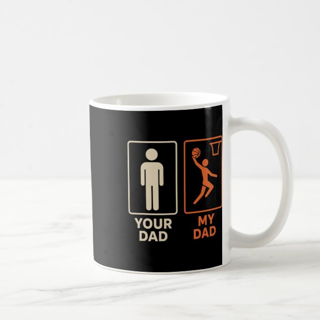 Taza De Café Your Dad My Dad Sketll Dunk Daughter Son Father's  (Derecha)