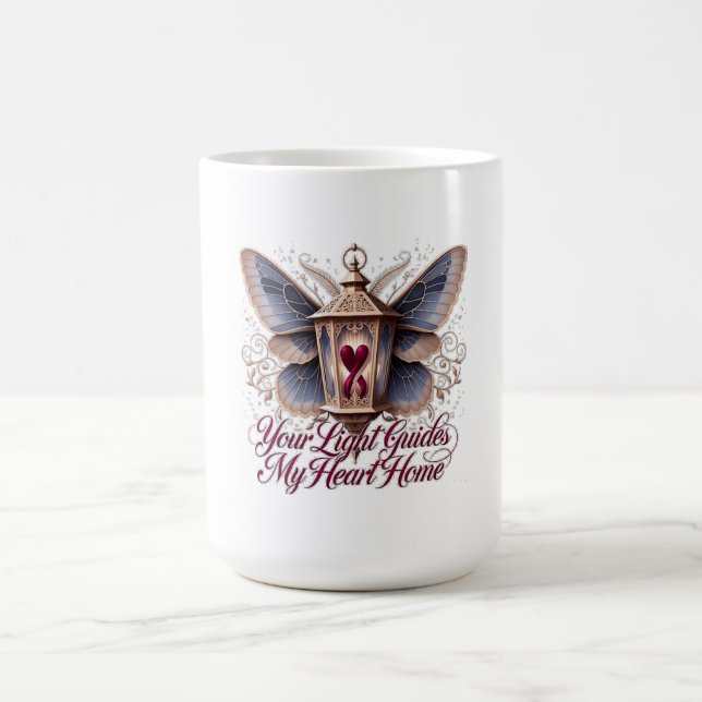 Taza De Café Your Light Guides My Heart Home Lantern  T-Shirt (Centro)