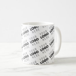 Taza De Café Your Logo Simple Repeating Diagonal Pattern