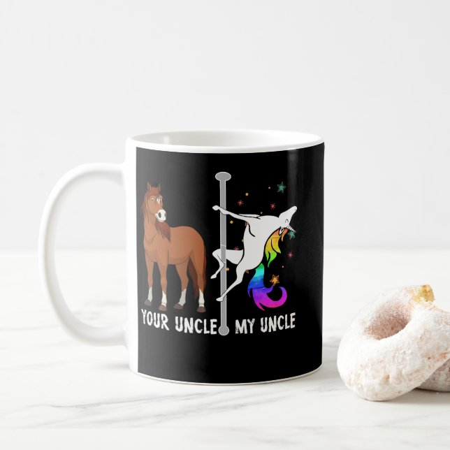 Taza De Café Your Uncle My Uncle Funny Unicorn Birthday Gift (Con donut)