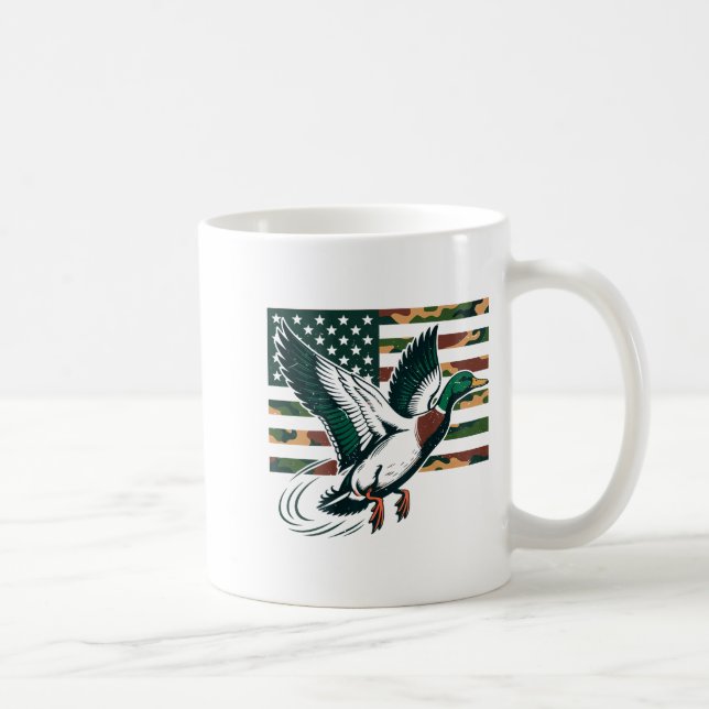 Taza De Café Youth Camo Mallard Duck Hunting Camouflage America (Derecha)