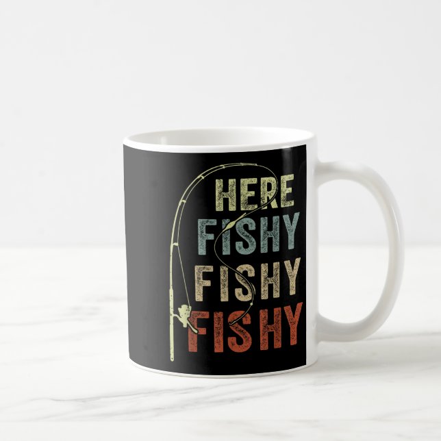 Taza De Café Youth Here-fishy Fishing-shirt Boys Toddler Funny  (Derecha)