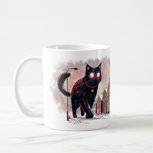 Taza De Café Yule Cat, Navidades de Islandia (Izquierda)