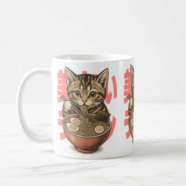 Taza De Café Yummy Ramen Kitten (Izquierda)