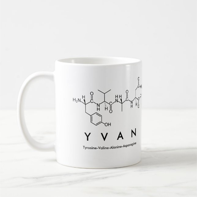 Taza De Café Yvan peptide nombre mug (Izquierda)