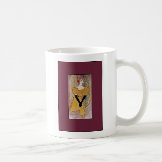 Taza De Café Yvette Guilbert 1895 ~ Henri de Toulouse-Lautrec (Derecha)