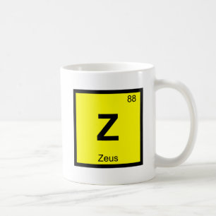 Taza De Café Z - Zeus Dios Tabla Periódica de Química Símbolo