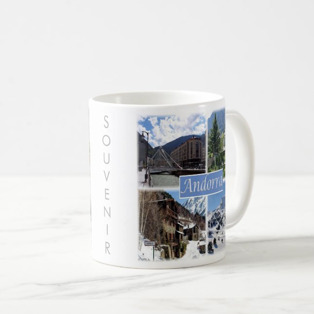 Taza De Café zAD003 ANDORRA, La Vella, mosaico, (Anverso derecho)