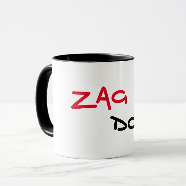 Taza de café Zag Dog con borde negro (Anverso izquierdo)