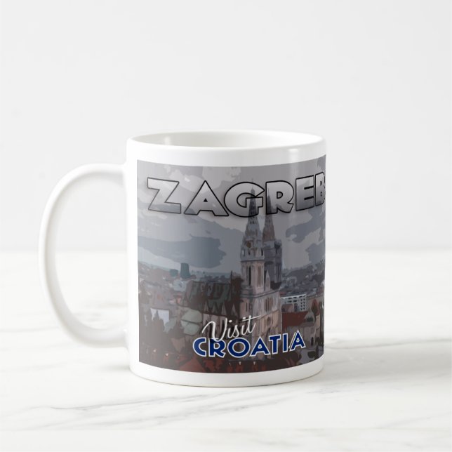 Taza De Café Zagreb, visita Croacia que amo (Izquierda)
