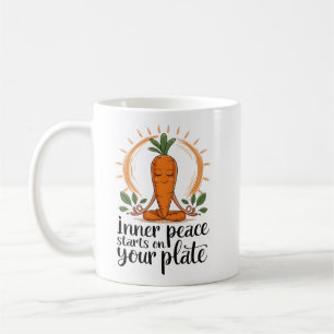 Taza De Café Zanahoria interior de la paz - Arte de comer con c