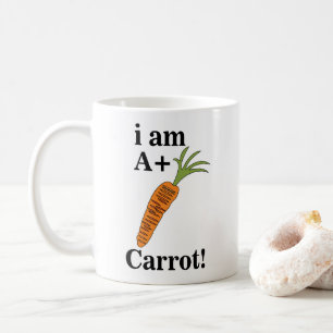 Taza De Café Zanahoria soy una zanahoria divertida A+