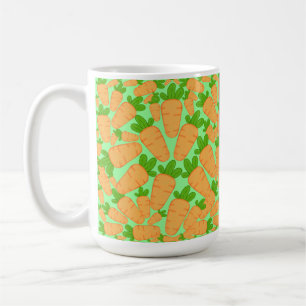 Taza De Café Zanahorias naranjas Y Verdes