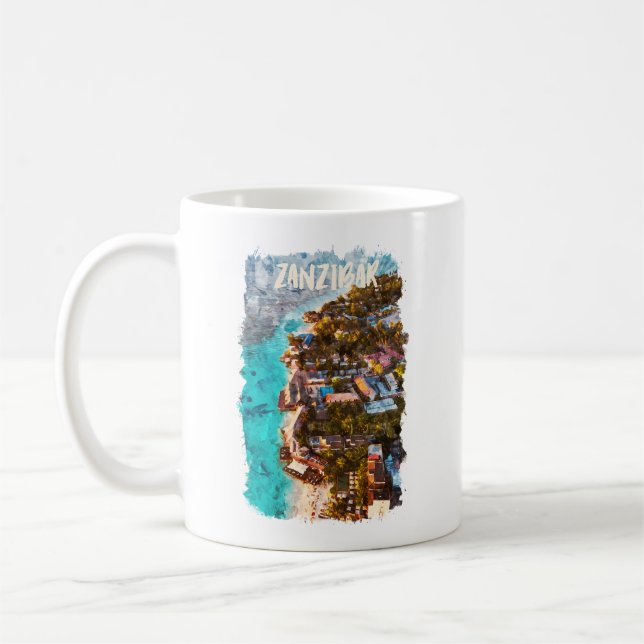 Taza De Café Zanzibar Tansania Ocean View Travel (Izquierda)