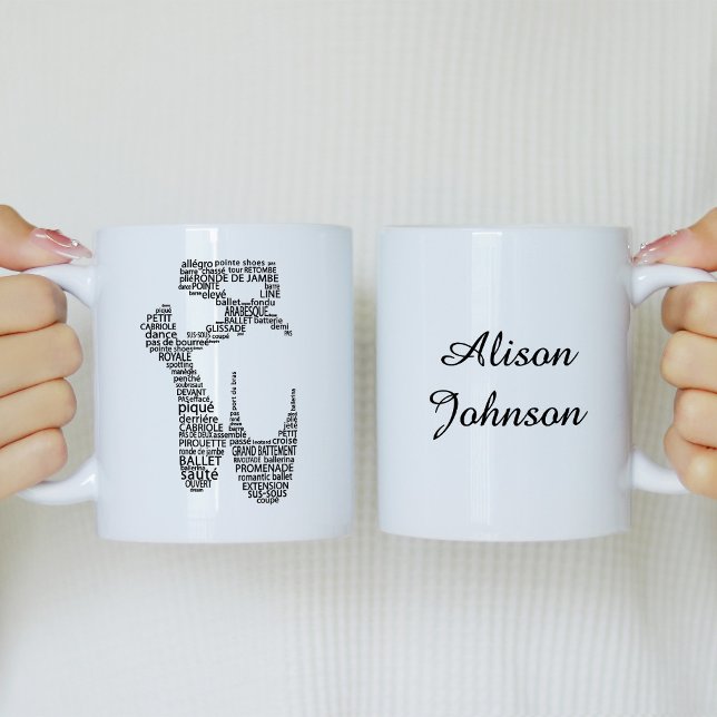Taza De Café Zapato de ballet Negro y Blanco (Subido por el creador)
