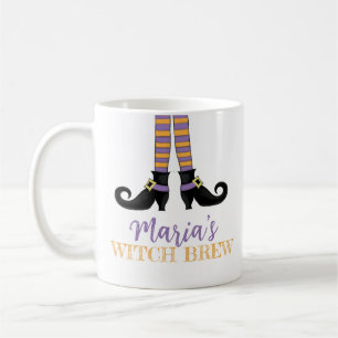 Taza De Café Zapatos caprichosos de bruja de Halloween Cute Wit