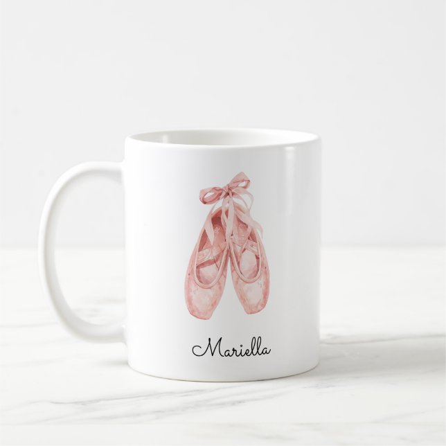 Taza De Café Zapatos de ballet personalizados (Izquierda)