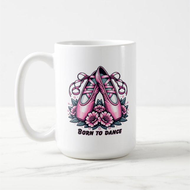 Taza De Café Zapatos de ballet rosados (Izquierda)