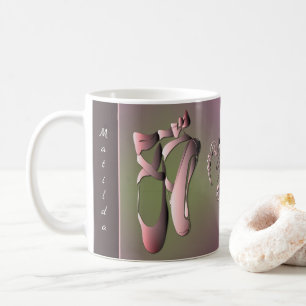Taza De Café Zapatos de ballet Toe con monograma