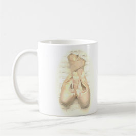 Taza De Café Zapatos de Pointe del ballet pintados
